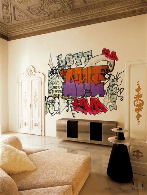 Kids can write, draw, and express themselves as they learn and review a variety of subjects. 26 Daring Graffiti Statement Interior Wall Ideas - DigsDigs