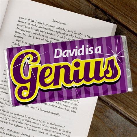 Personalise monumental ornaments, home décor, accessories and more graduation keepsakes to mark the occasion! Personalised Chocolate Bar - Genius! | GettingPersonal.co ...
