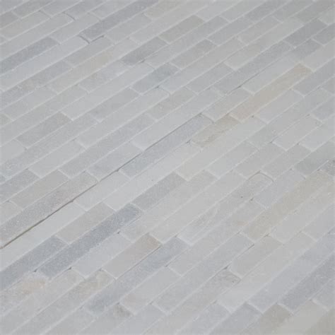 8 Inx 18 Ingreecian White Tumbled Veneer Marble Tile