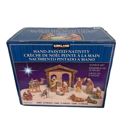 Kirkland Signature Hand Painted Christmas Nativity 13 Piece Set FOR