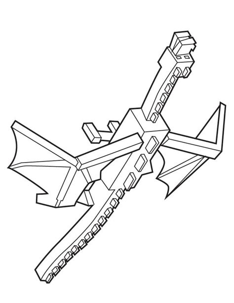 Minecraft Ender Dragon Coloring Pages