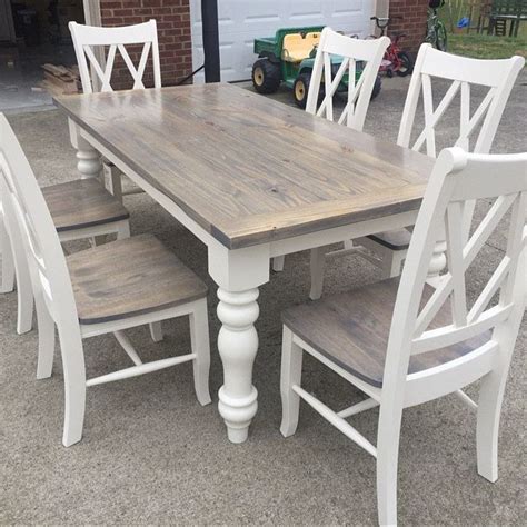 These legs are ideal for creating kitchen islands, dining tables. Chunky Unfinished Hardwood Farmhouse Dining Table Legs ...