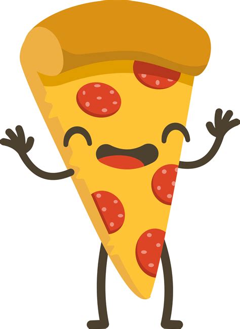 Free Smiling Pizza Cartoon Character 19818420 Png With Transparent