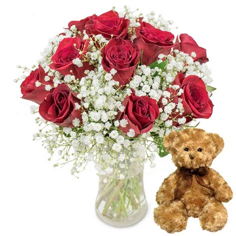 The always & forever™ bouquet offers comfort and sweet serenity with its abundance of soft sophistication. Forever & Teddy Bear - Charming Flower Arrangements and Gifts