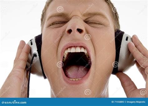 Male Crazy For Music Stock Image Image Of Person Concept 7155885