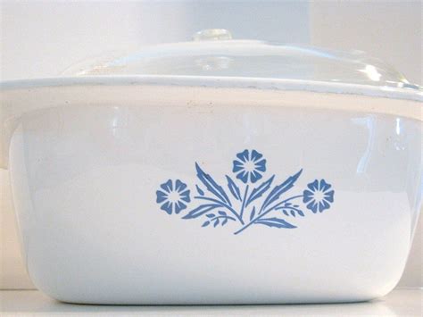 Vintage Corningware Cornflower Blue 5 Quart Covered Casserole Dutch