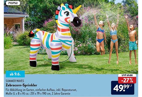 Summer Waves Zebracorn Sprinkler Angebot Bei Aldi Nord 1prospektede