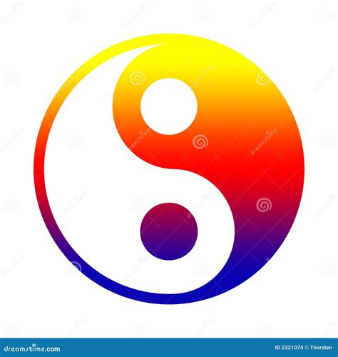 Yin Yang Colourful Set Symbol Of Dualism In Ancient Chinese Philosophy Logo Icon Template