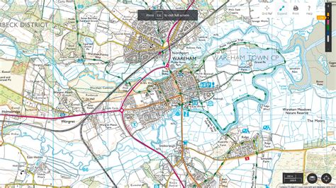 Os Map Wareham River Frome Uk Landscape Photography