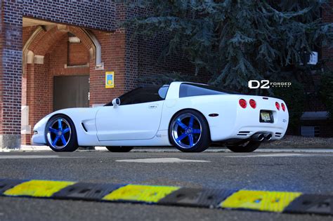 Candy Blue Corvette C5 D2forged Cv2s