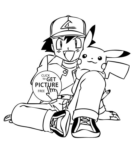 Friends From Pokemon Anime Coloring Pages For Kids Printable Free