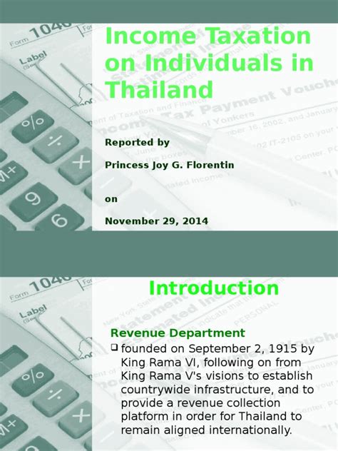All individuals, whether foreign or thai, who work in thailand or. Personal Income Tax of Thailand | Withholding Tax | Tax ...
