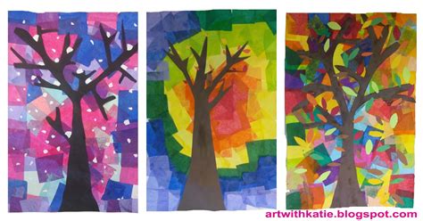 Art With Katie: Art for Kids: Tissue Paper & Trees