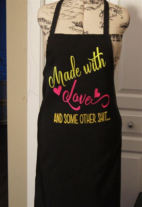 Aprons For Women Funny Apron For Women Made With Love In 2020 Funny Aprons Womens Aprons