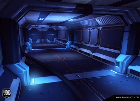 Sci Fi Corridor By Pmargacz On Deviantart Spaceship Interior Sci Fi