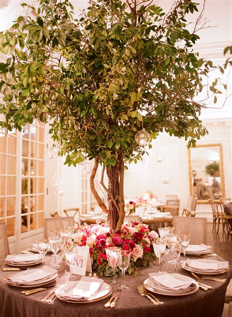 Whimsical Garden Inspired Tree Centerpieces