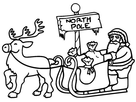 North Pole Printables Coloring Pages