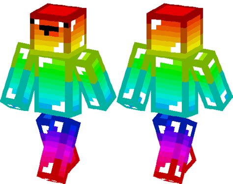 Derp Rainbow Minecraft Skin Minecraft Hub