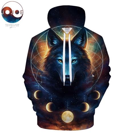 Cosmic By Jojoesart 3d Wolf Print Hoodie Sweatshirt Mens Hoody Unisex