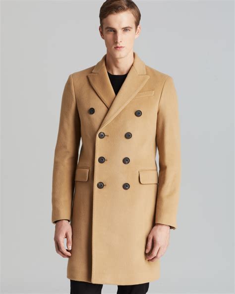 Burberry London Grosvenor Double Breasted Coat In Camel Natural For