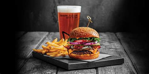Burger And Beer Special Shark Club Sports Bar And Grill