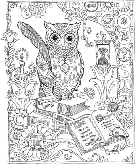 Owl Coloring Pages For Adults Free Detailed Owl Coloring