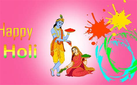 Holi Hai Colours Festival India Holi Krishna Radha Radha Krishna