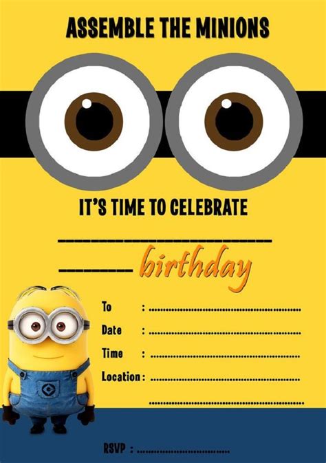 Minion Party Invitations Wallpaper Minion Party Invitations Birthday