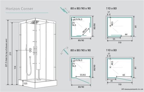 Corner Shower 3d View And Door Plans Bathroom Dimensions Shower