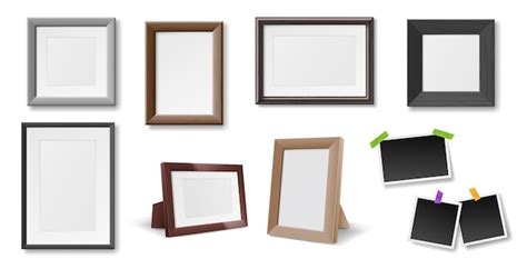 Premium Vector Set Of Realistic Photo Frames Isolated