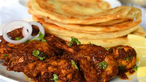 Lacha Paratha Aur Garlic Chicken Roast Recipe By Lively Cooking Youtube