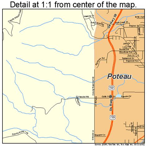 Poteau Oklahoma Street Map 4060350