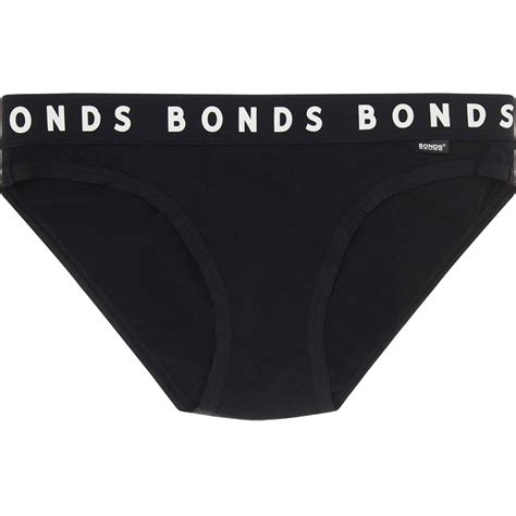 Bonds Girls Stretchies Bikini Black Big W