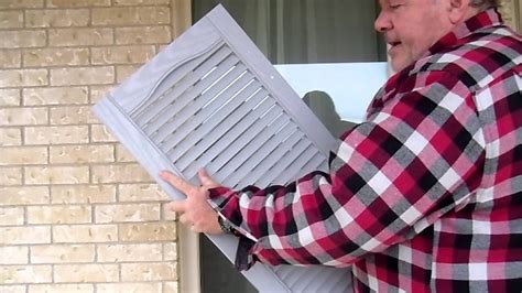 Roller shutter garage doors home depot latest door stair design. Installing Home Depot Plastic Window Shutters - YouTube
