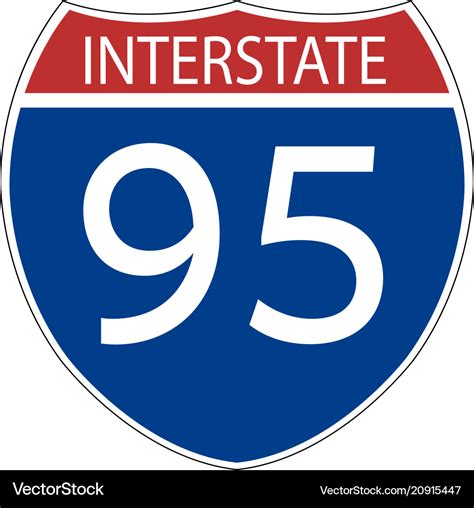 Usa Traffic Road Signs Interstate Route Sign Vector Image
