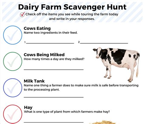Create A Scavenger Hunt While Watching A Farm Tour Discover Dairy
