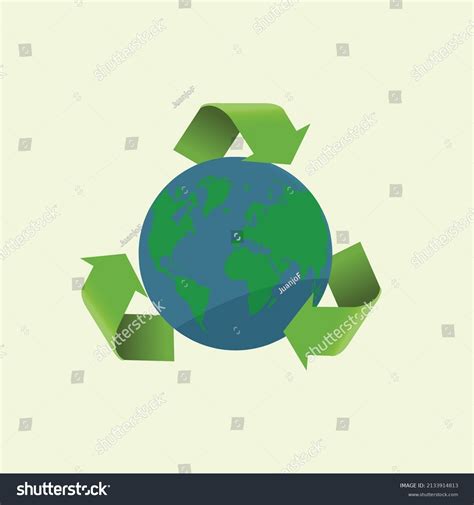 Earth Surrounded By Green Recycling Symbol Stock Vector Royalty Free