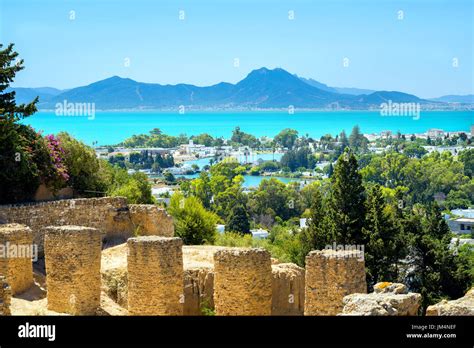 Landscape With Ancient Ruins Of Carthage Tunis Tunisia Africa Stock