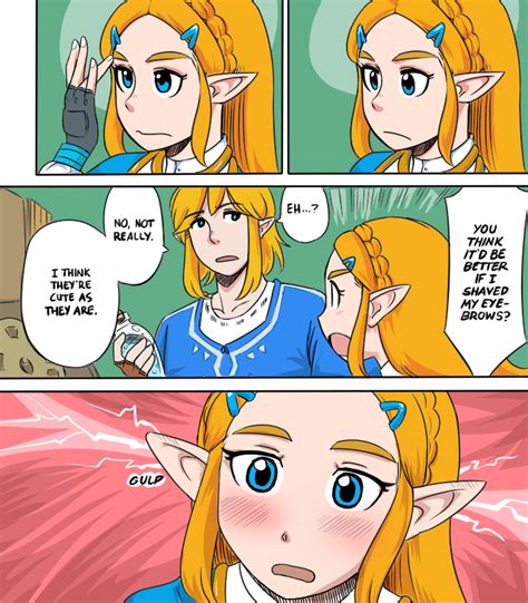 Zelda S Eyebrow Issue The Legend Of Zelda Breath Of The Wild Legend Of Zelda Zelda Funny