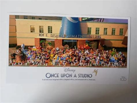 Once Upon A Studio Cast Exclusive Lithograph Disney 100 Animation