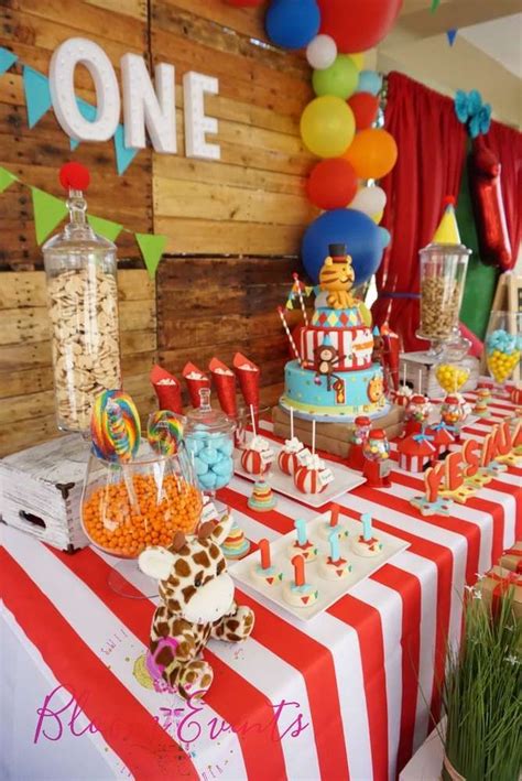 Circus Birthday Party Theme Clown Party Circus Carnival Party 1st