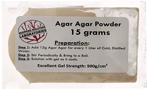 Agar Agar Powder 15 Grams Laboratory Grade Excellent Gel Strength