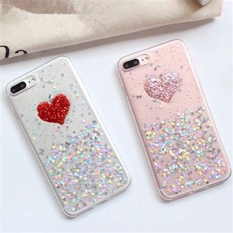 Oem silicon sling net multicolored common use promotional phone case. Fashion 3D DIY Bling Glitter Powder Love Heart Phone Cases ...