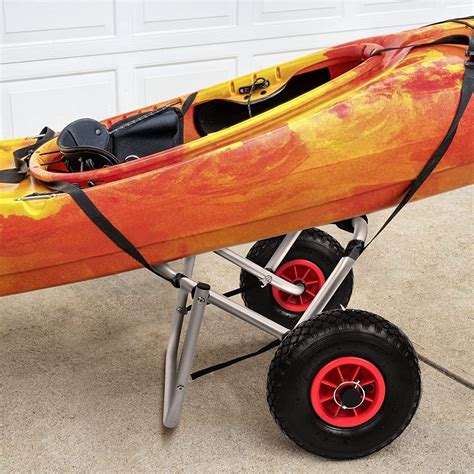3m Strap Kayak Trolley Foldable Canoe Wheel Cart Boat Carrier 100kg