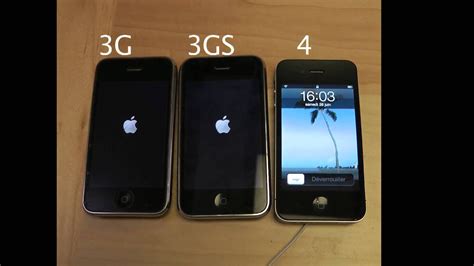 Iphone 4 Boot Up Comparison 3g And 3gs Youtube