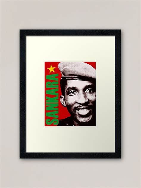 Thomas Sankara Framed Art Print For Sale By Degeefe Redbubble
