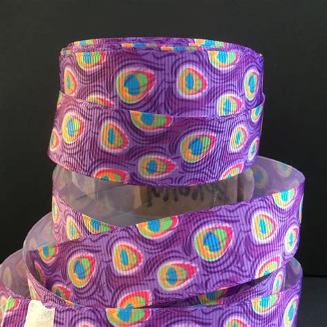 Peacock Ribbons Stunning Ribbons By The Yard Gorgeous Colors Etsy