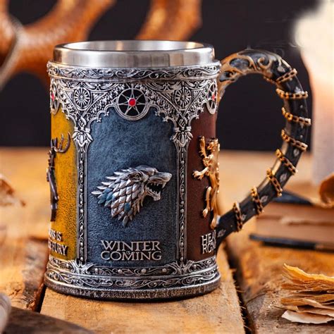 Game Of Thrones Mug Stark And Tully And Targaryen And Lannister 3d Beer