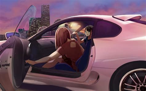 1440x900 Anime Girls Sitting In Car 4k 1440x900 Resolution Hd 4k