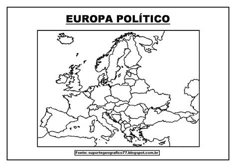 Mapas Da Europa Para Colorir Yalearn